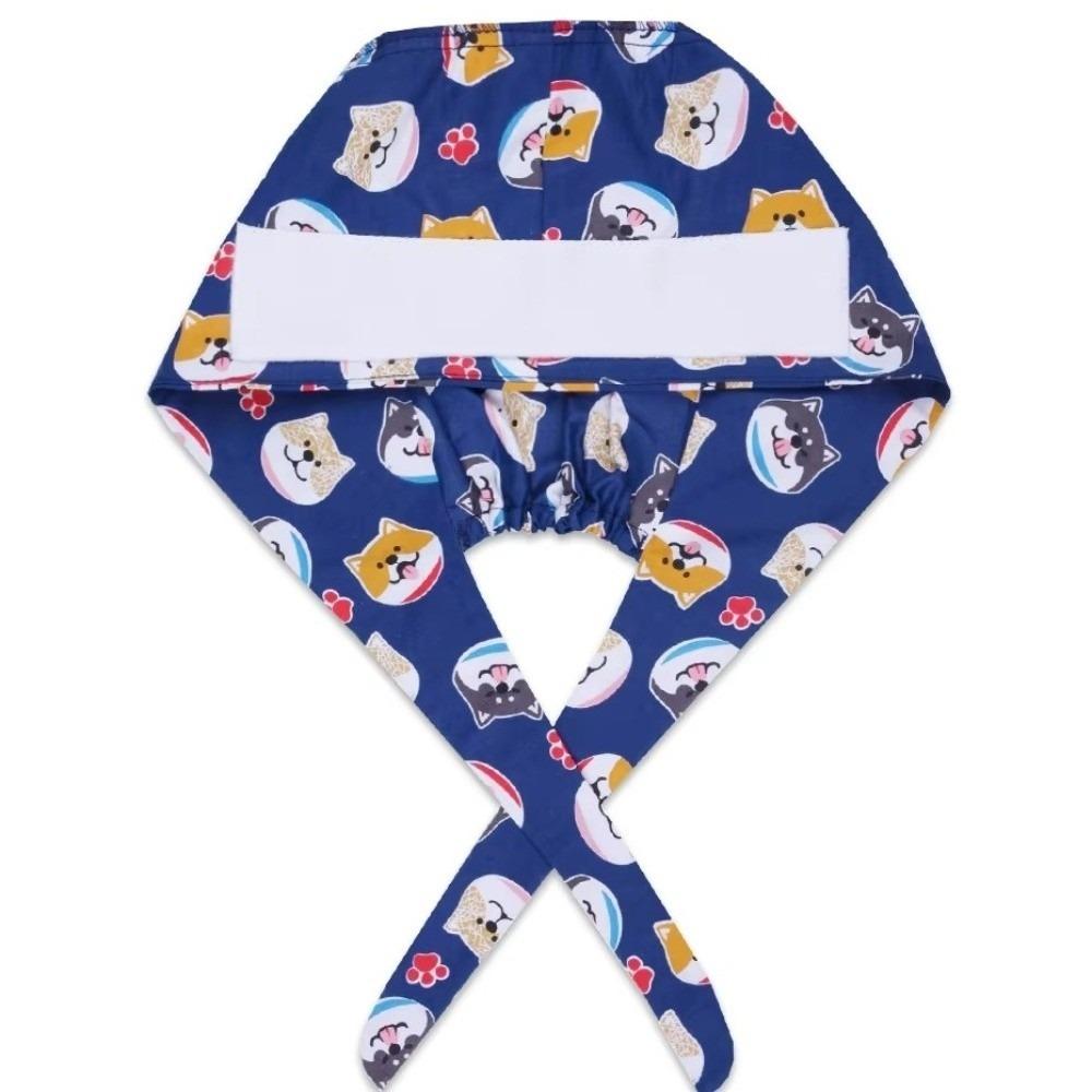 Cartoon Printing Scrub Cap Pure Adjustable Buckle Lab Scrub Hat Print Design Breathable Soft Healthcare Hats