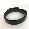 Used GUCCI Silver G Logo Buckle Black Leather Belt Business