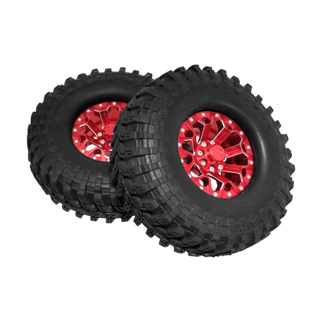 1/10 Scale Climbing Toy Car | 1.9" Aluminum Beadlock Wheel Hub | 114mm Foam Gravel Tires