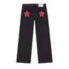 Street Gothic Dames Jeans Y2K Stijl Kleding Mode Pailletten Vijfpuntige Ster Klinknagel Retro Jeans Middelhoge Taille Wijde Pijpen Broeken