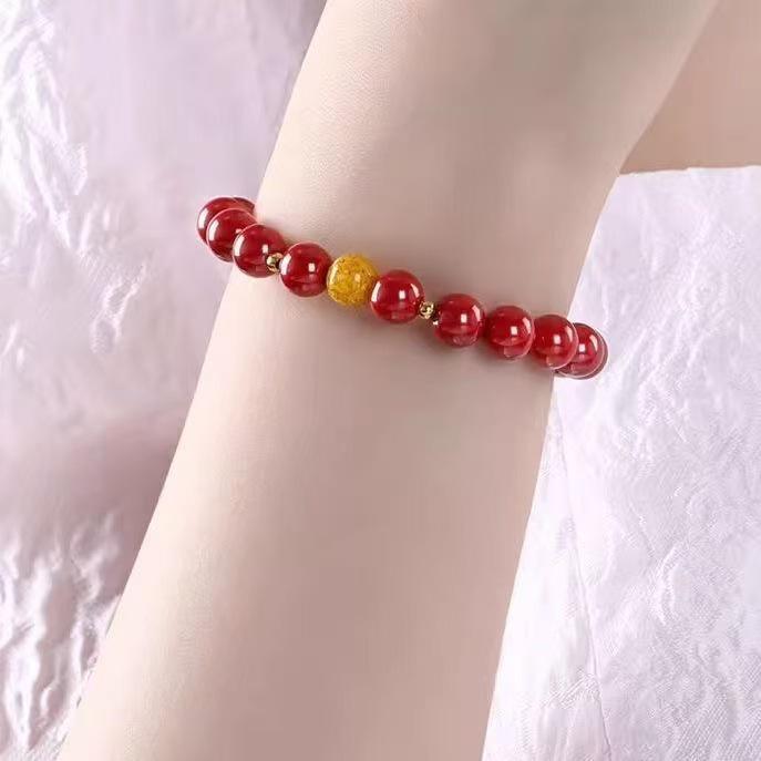 High-Content Cinnabar & Realgar Bracelet for Success