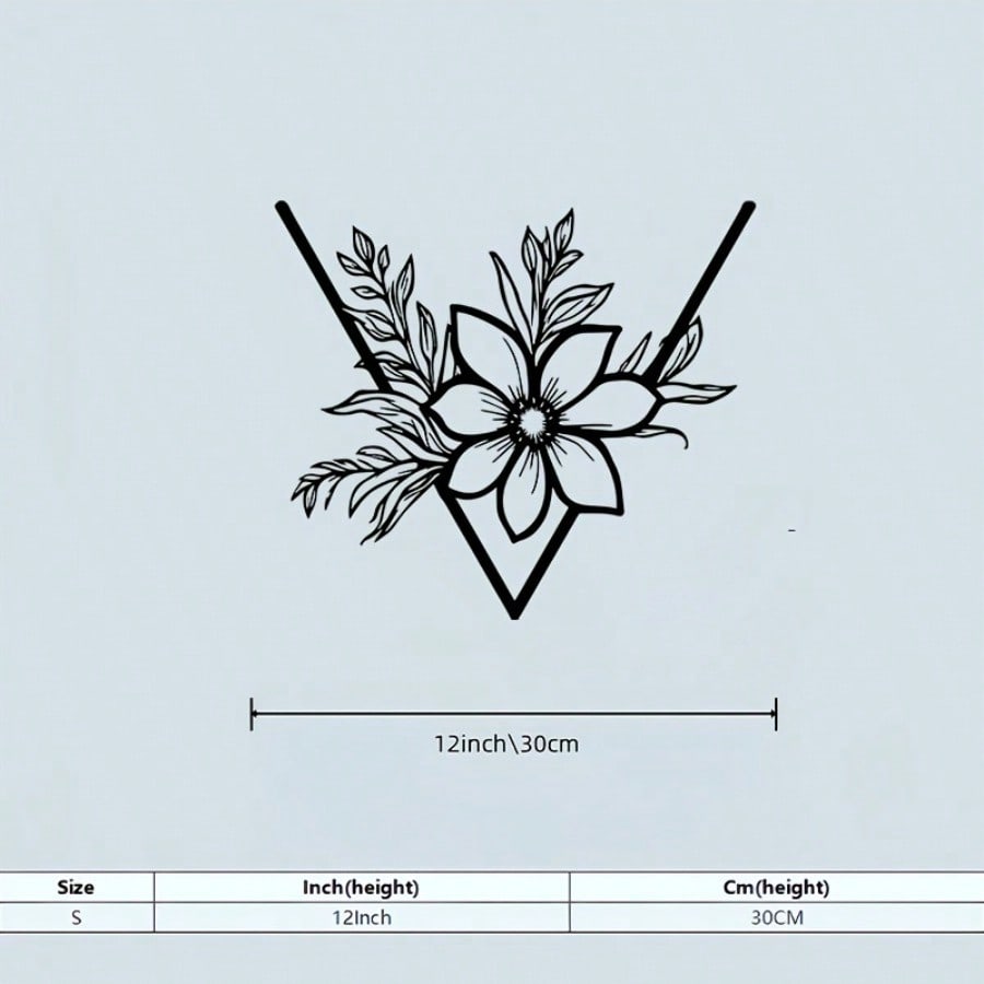 Металлическое Настенное Искусство Черно-Белое Геометрическое Цветочное Современная Скульптура Порошковое Покрытие Железо Гостиная Домашний Декор Подарок Новоселье
