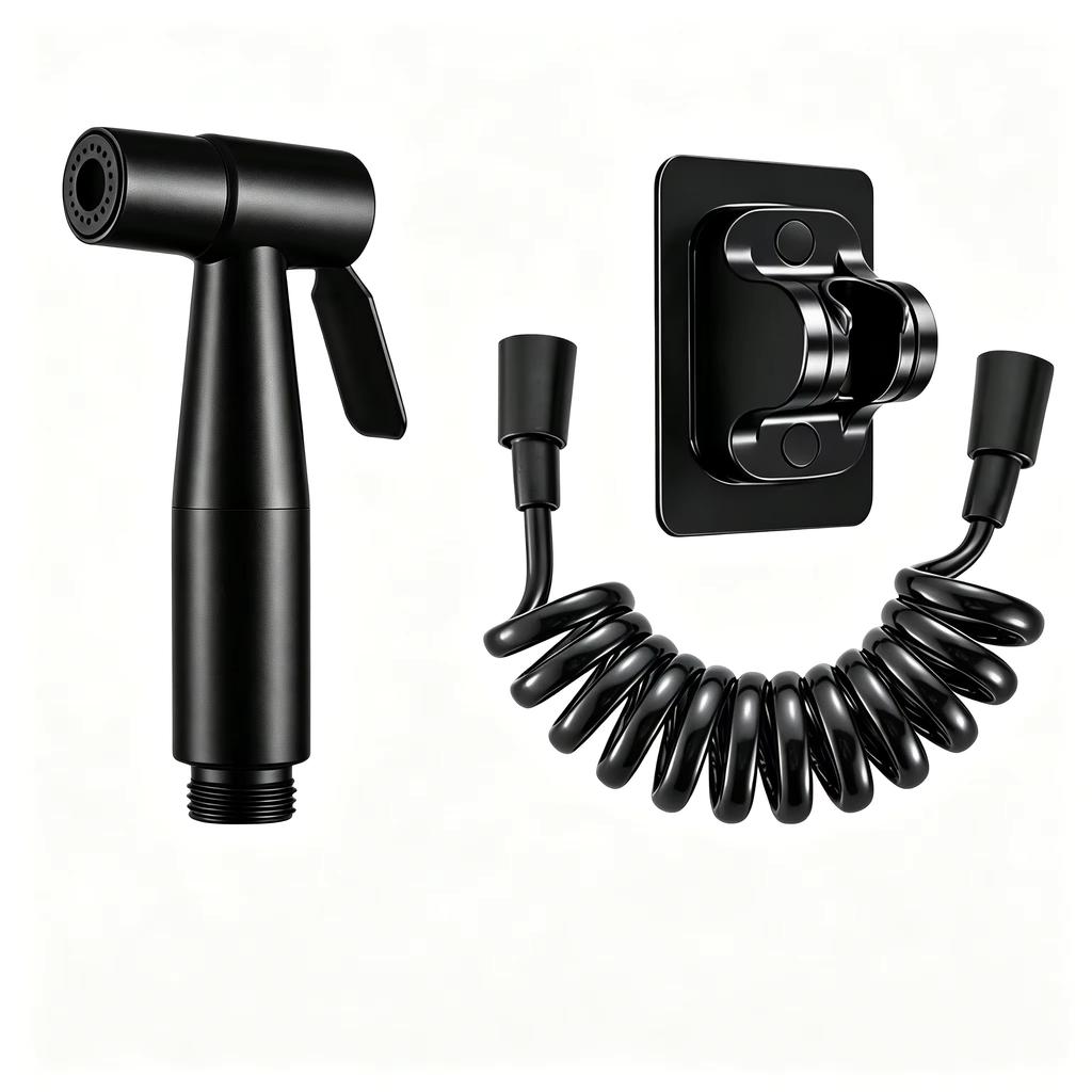 Stainless Steel Handheld Bidet Sprayer Brushed Finish Toilet Spray Gun Bathroom Water Sprayer for Personal Cleaning