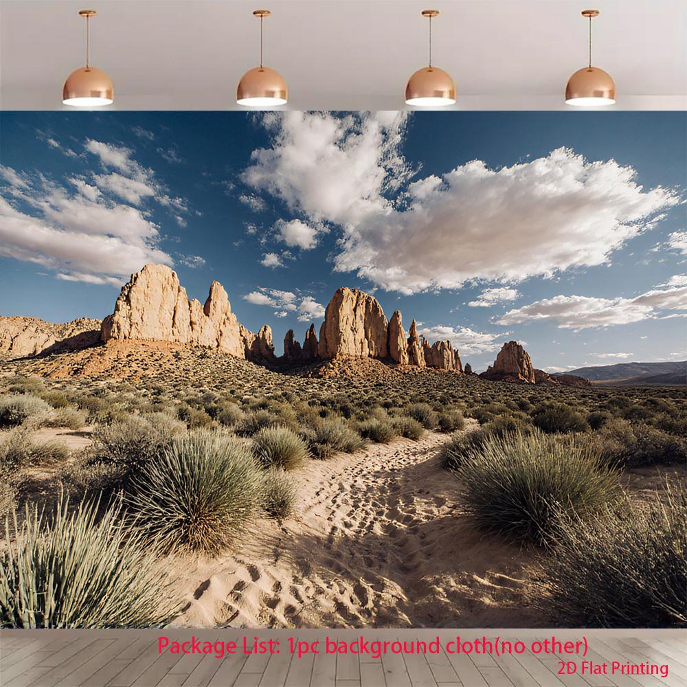 2D plane, Joshua Tree National Park landscape, indoor party, polyester fiber material 100x150cm