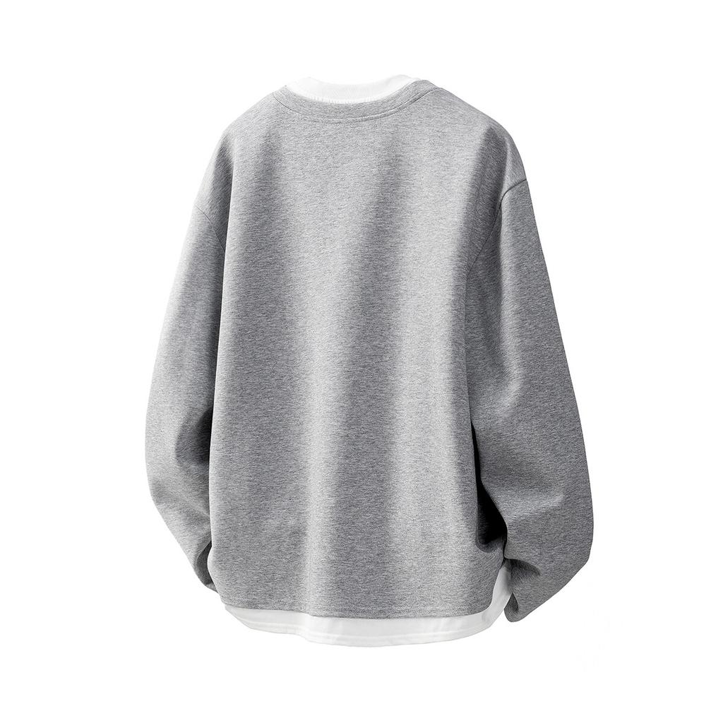 2025 Spring Autumn Men Long Sleeve Tshirts Men Casual Fake Two Piece T-Shirts Male Patchwork Tops Tees Man Oversize T-Shirt