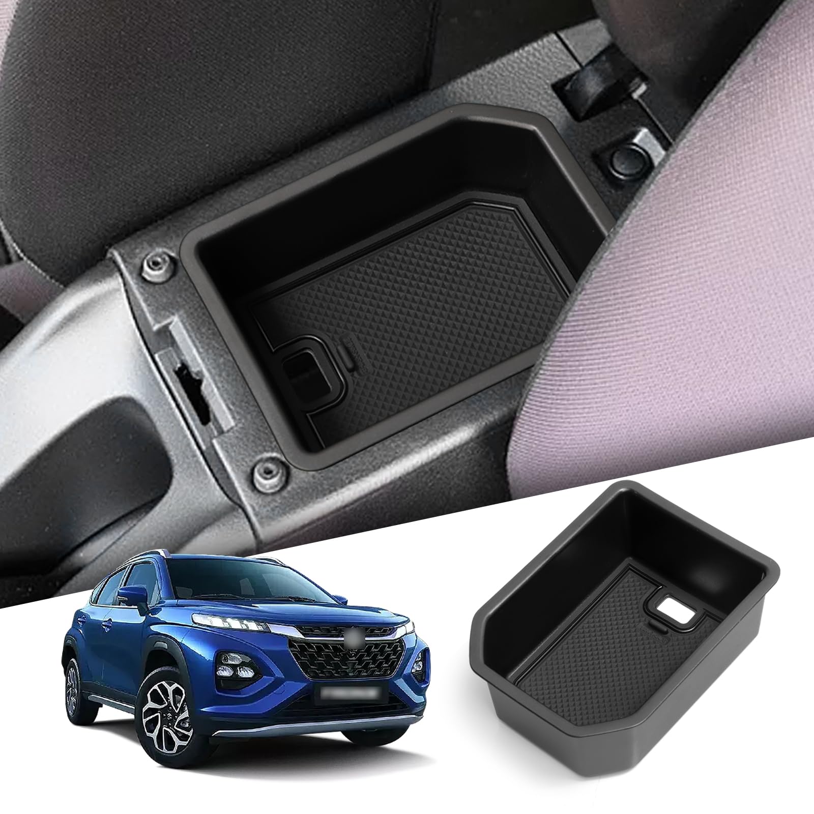 

LUCKEASY Suzuki New Fronx Center Console Box for FRONX Console Tray Storage Box Fronx чёрный