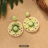 Handmade flower stud earrings - Bohemian style ear rings accessory