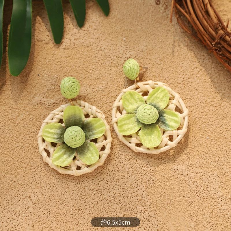 Handmade flower stud earrings - Bohemian style ear rings accessory