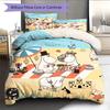 Moomins Bedding Quilt Set Quilt Cover Pillowcase Home Decoration Birthday Gift (1 * Duvet Cover + 2 * Pillowcase, Without Core)
