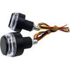 2 PCS Motorcycle Handle Bar End Light Dual Color Turn Signal Light Grip Plug Side Marker Lamp Direction Indicator Lights 12V Daytime Running Lights