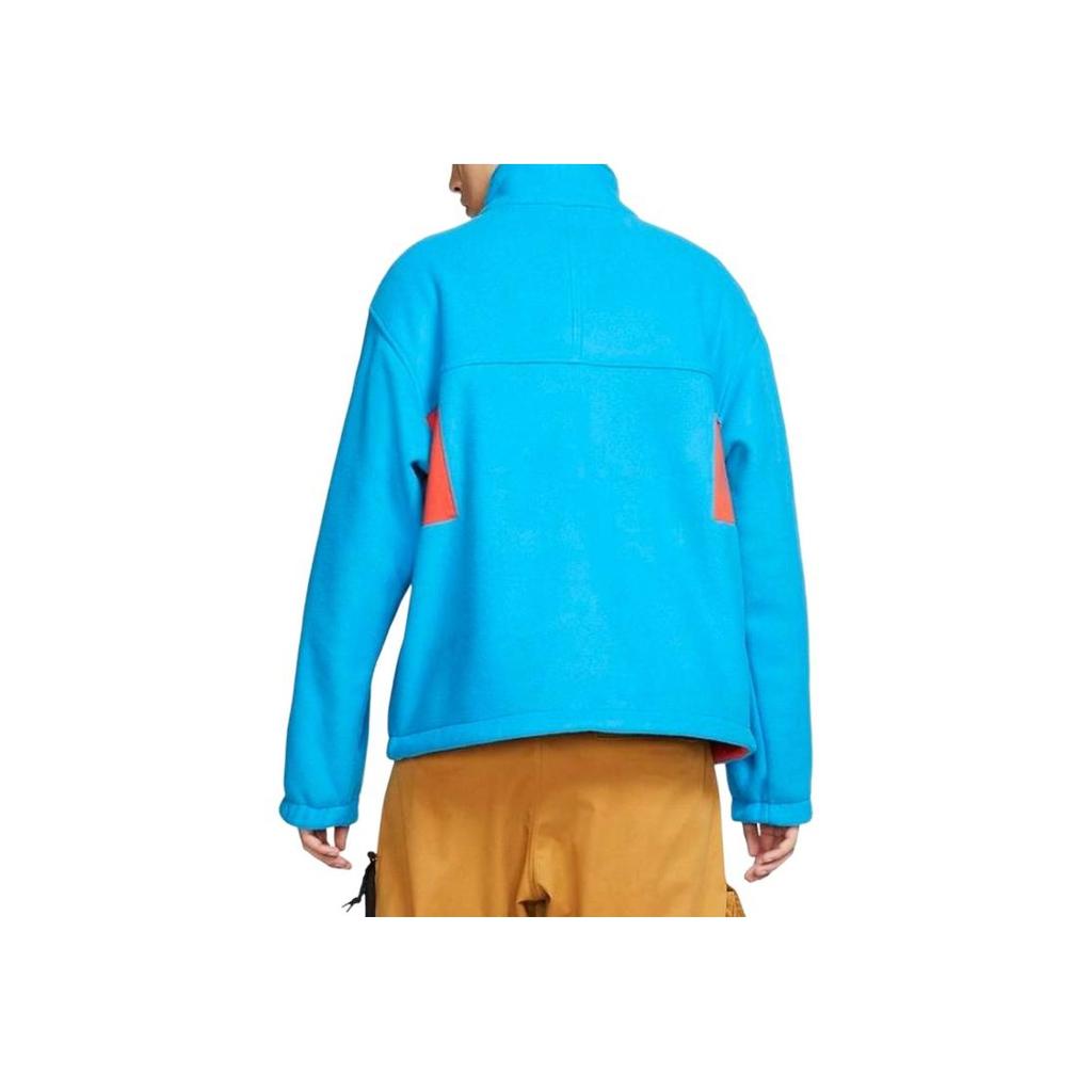 Nike Colorblock Logo Stehkragen Reißverschluss Langarmjacke Herrenjacken Blau BQ7198-411
