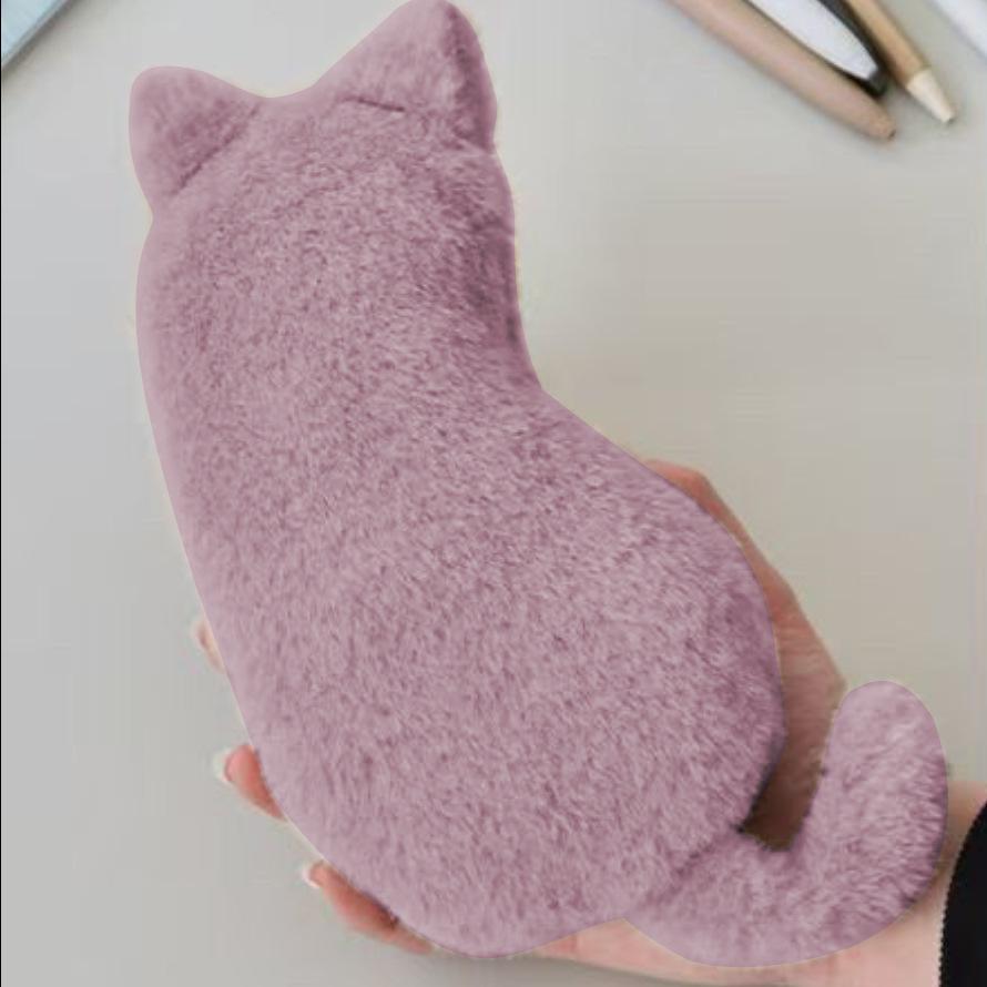 Large Capacity Cute Cartoon Cat Plush Pencil Case - Multi-functional Student Stationery Bag