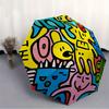1pc Graffiti Art Auto Open/close, All-Season Portable Folding Umbrella for Women & Men, Travel, Everyday, Formal Events - Compact Luxury Parasol, Outd