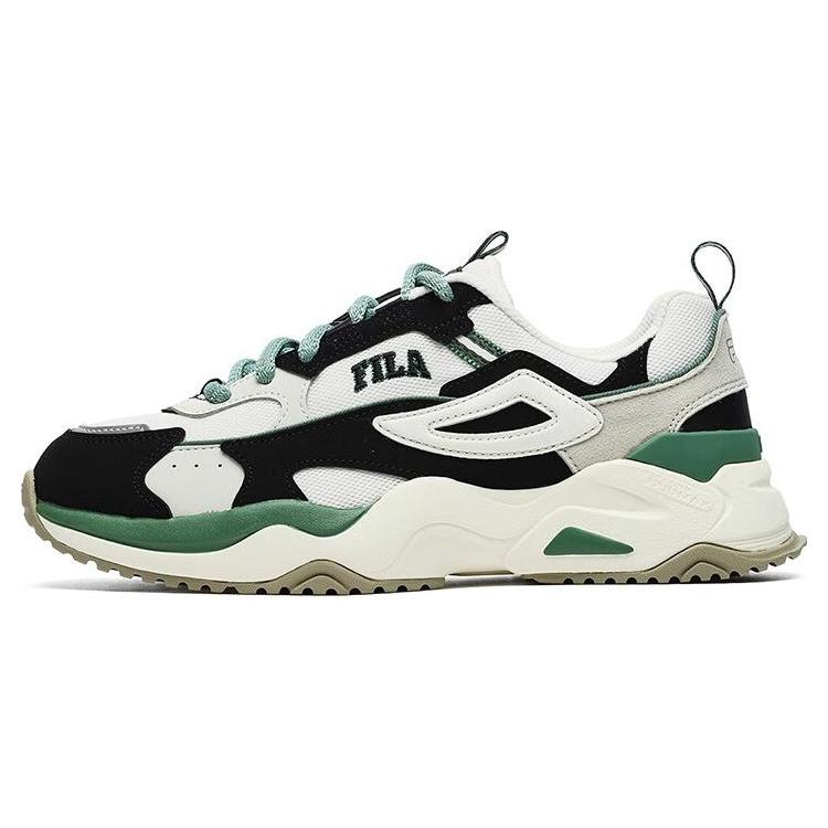 New FILA Rayflide Athletic Shoes 'Black White Green' Women's F12W242121FWB