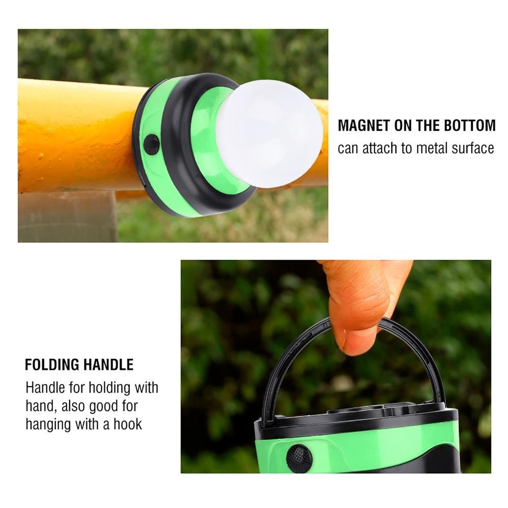 Durable Portable LED Flashlight Tent Light Mini Round Battery-Powered Camping Light LED Tent Light Outdoor Adventures