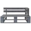 vidaXL Outdoor-Eckbank Paletten Holz Grau