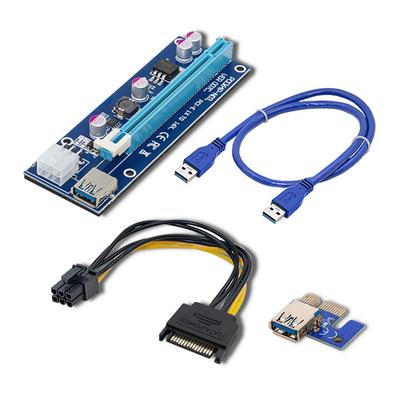 Qoltec Riser PCI-E 1x - 16x | USB 3.0 | Ver. 007C | SATA / PCI-E 6pin