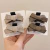 2Pcs Sweet Black Red Bow Small Hair Claw Clip Princess Velvet Bow Hair Clip Claw