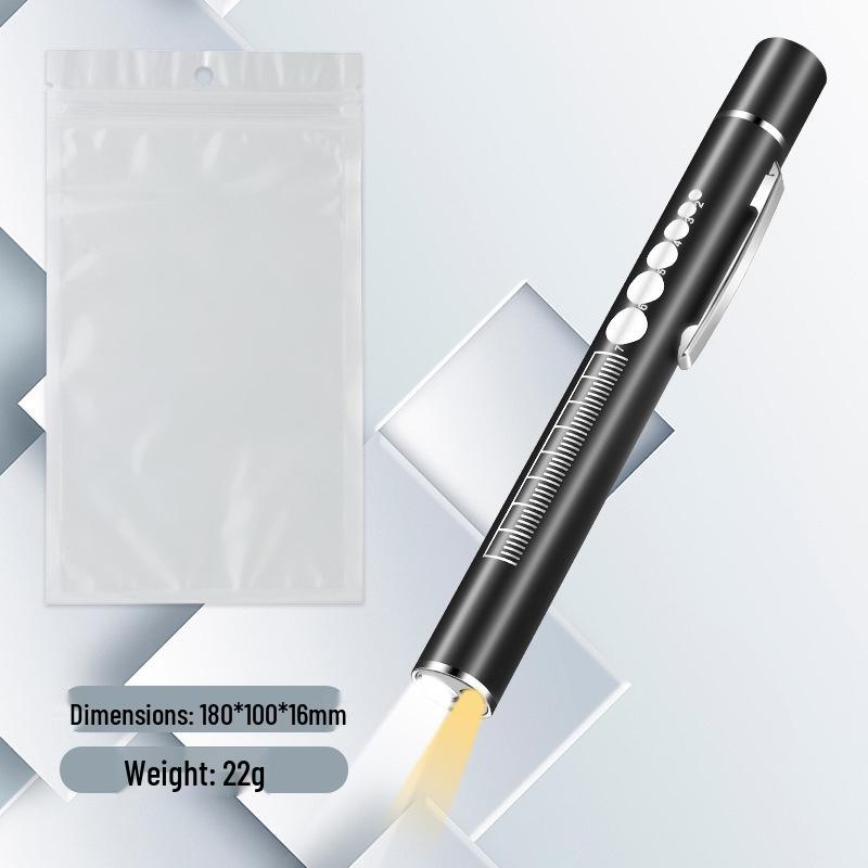 Wiederaufladbare Edelstahl-Taschenlampe mit zwei LEDs für medizinischen Gebrauch