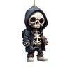 Flat Cartoon Skull Acrylic Car Hangings Halloween Tree Ornament Decorations Home