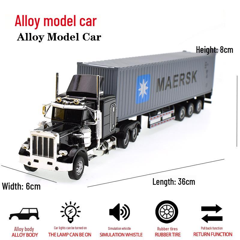 

Игрушечная модель полуприцепа из сплава – Американский грузовик-контейнеровоз