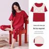 100% Cotton Women's Red Pajamas - Spring/Fall Wedding Year of the Rat Long Sleeve Plus Size Set