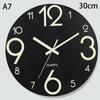 Round Luminous Wall Clock Glow In Dark Wooden Silent NonTicking Modern Style for Bedroom Decor