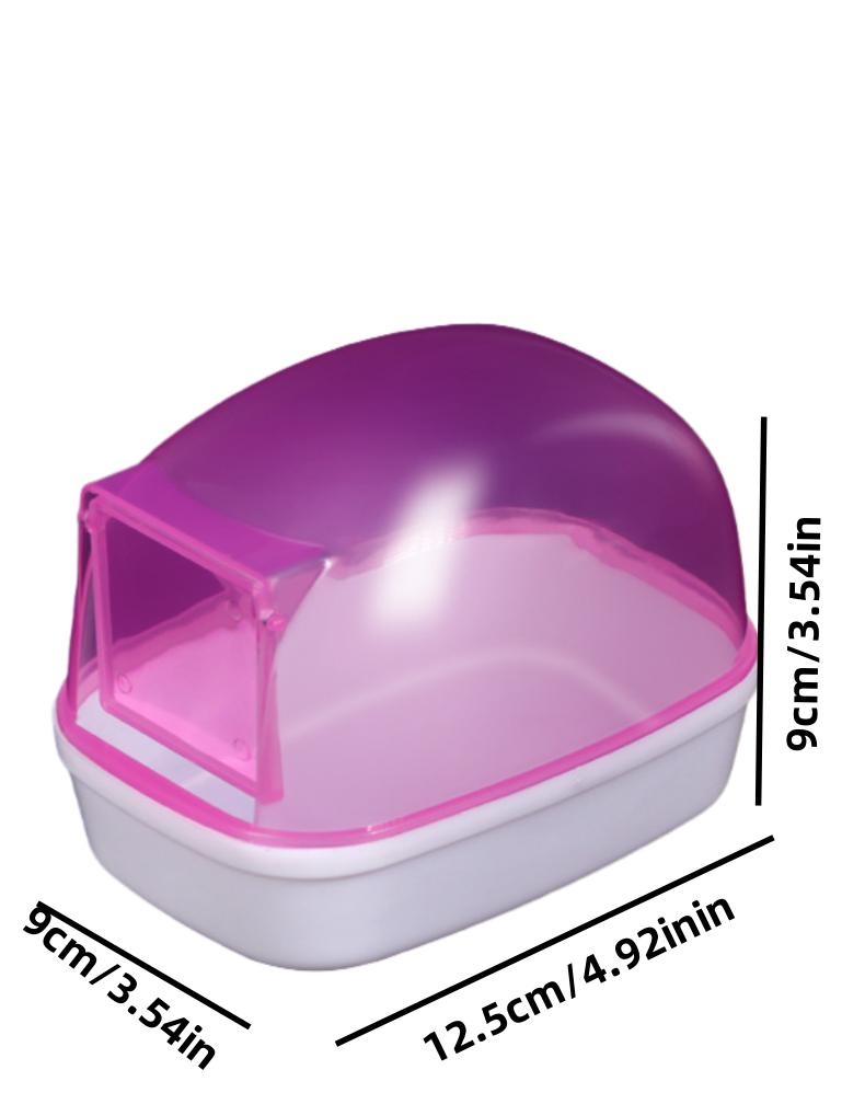 Hamster Toilet Chinchilla Bath House Golden Bear Bathroom Fully Transparent Field Of View Anti-spill for Gerbil Other Small Hams