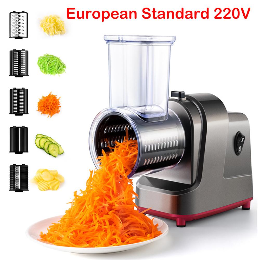 LMETJMA 250W 5 v 1 Elektrický kráječ zeleniny, strouhač, automatický salátový střelovač, stroj na sýr, kráječ mrkve a zelí JT253