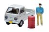 Tomica Limited Vintage Scale Mazda Porter 1976 Finished Product 1/64 LV-185b Cab, One-Sided Opening, Model, White,
