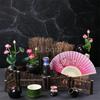 Sushi Bamboo Chops Barbecue Dish Decoration Platter Ornaments Seafood Posture Flowers and Plants Japanese Sashimi decorations-A