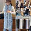 Soft Faux Fur Scarf Thick Curly Fur Wrap Shaggy Warm Stole Fluffy Winter Shawl  Winter Vacation
