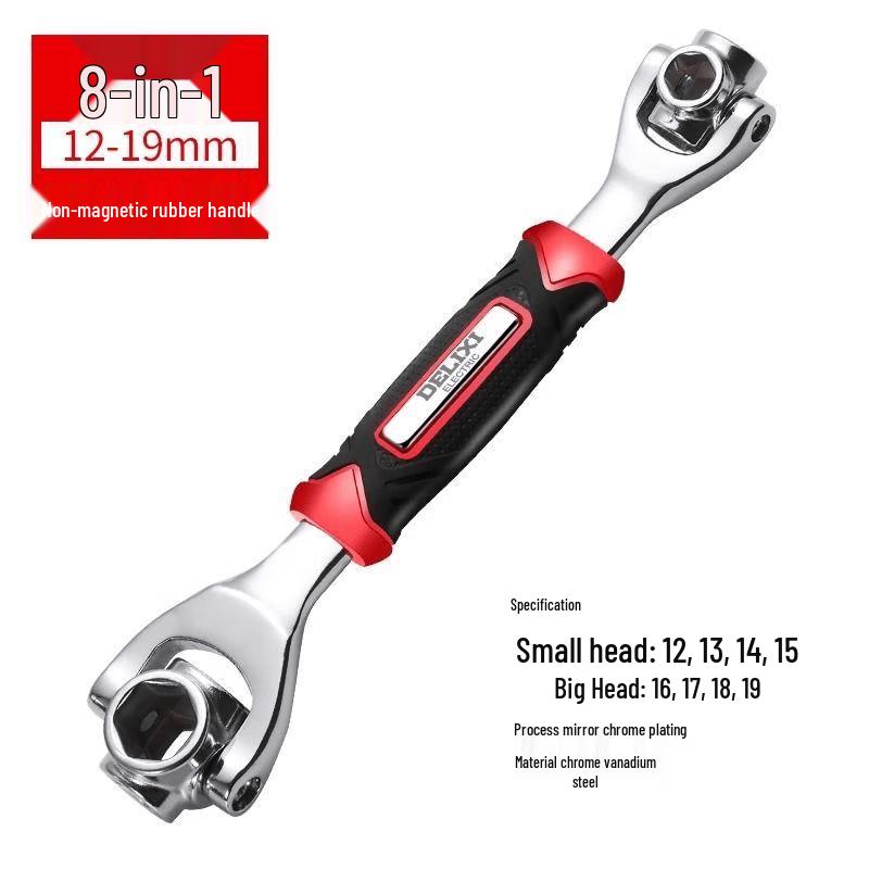 Delixi 8-in-1 Universal Multi-Socket Wrench Set