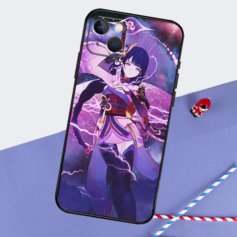 Baal Raiden Shogun Genshin Impact Phone Case For iPhone 16 Pro Max 11 13 14 15 Pro Max 12 Mini XR 16 15 Plus 16e Back Cover