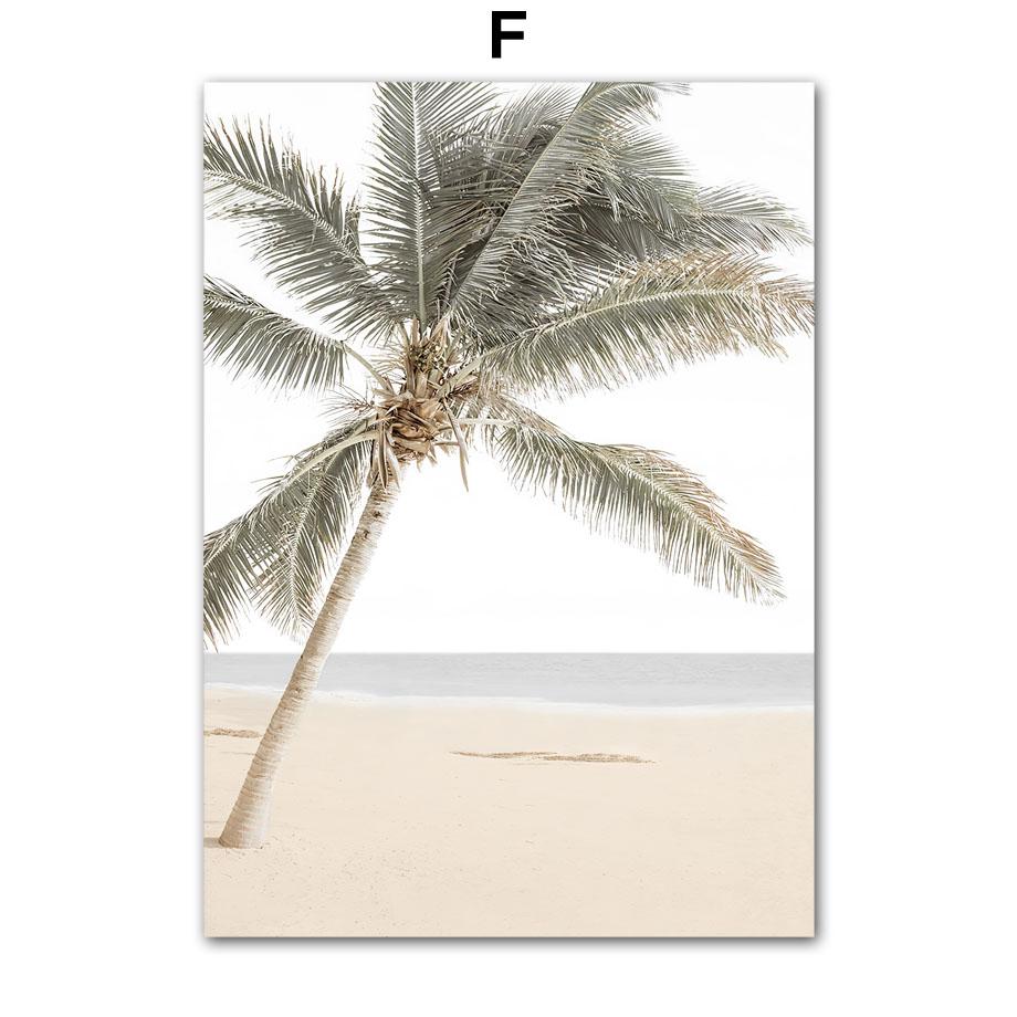 Beach Surfboard Starfish Reeds Summer Surf Landscape Beige Posters Canvas Painting Wall Art Pictures For Living Room Decor