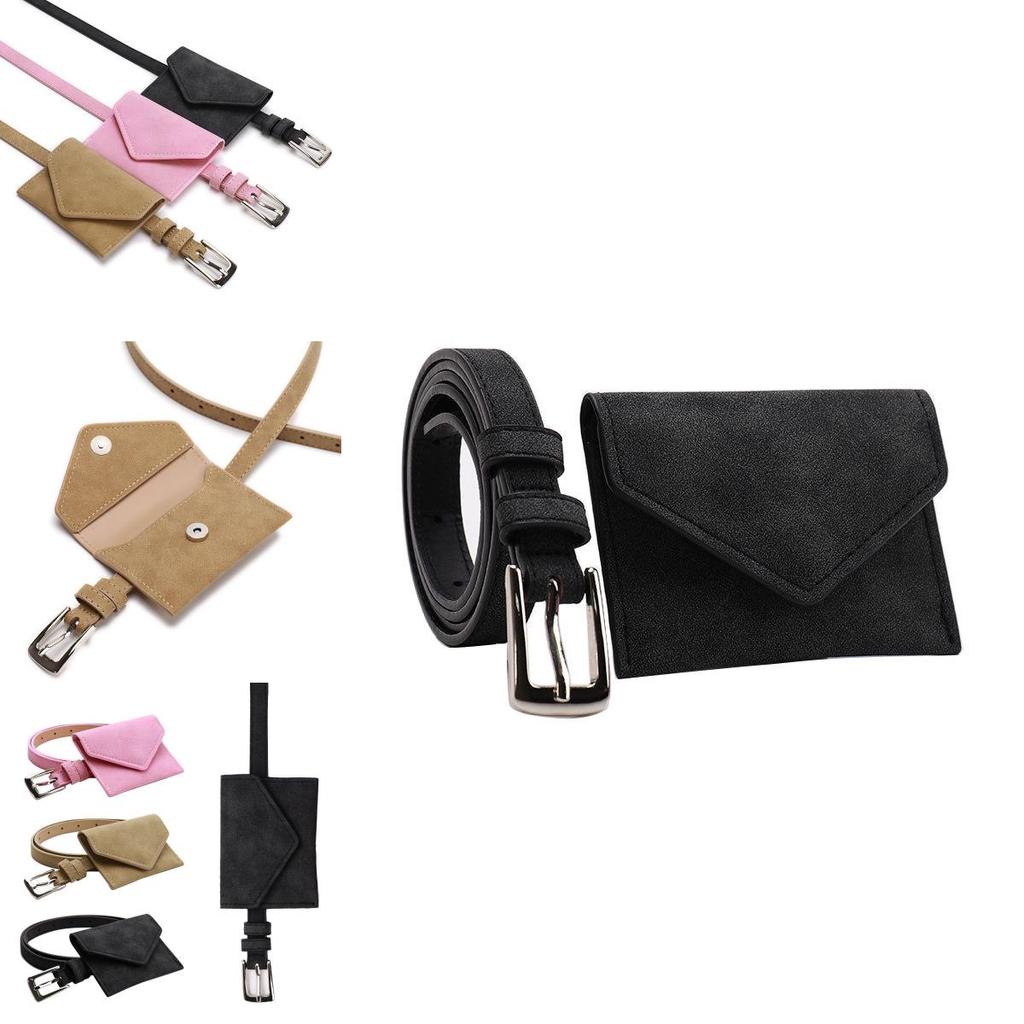 Womens Suede Waist Purse With Solid Color Design For Modern And Chic Street Style