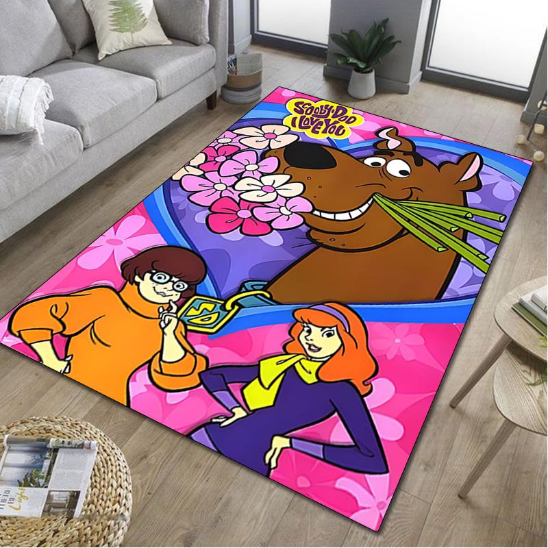 1Pc Scooby Print Rug - Home Decoration Carpet For Living Room Bedroom Flooring Computer Chair Area Rug