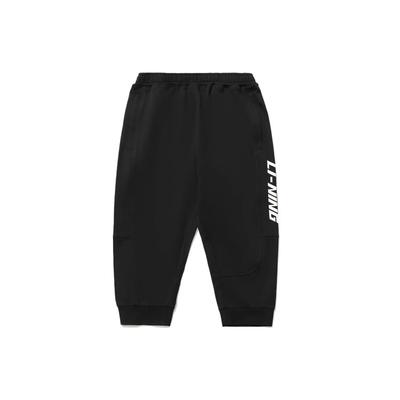 Li Ning Αθλητική Μόδα Σειρά Εκτύπωση Λογότυπου Τριτεταρτο Φούτερ Παντελόνι με Ριμπ Μανσέτα Ανδρικό Κάτω Ρούχο Μαύρο AKQR071-1