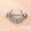 Stainless Steel Winged Zircon Nipple Ring Body Jewelry