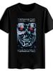 T-shirt Terminator T-800 Robot Head Graphic - Red Eyes & "Your Future Is Terminated" Print