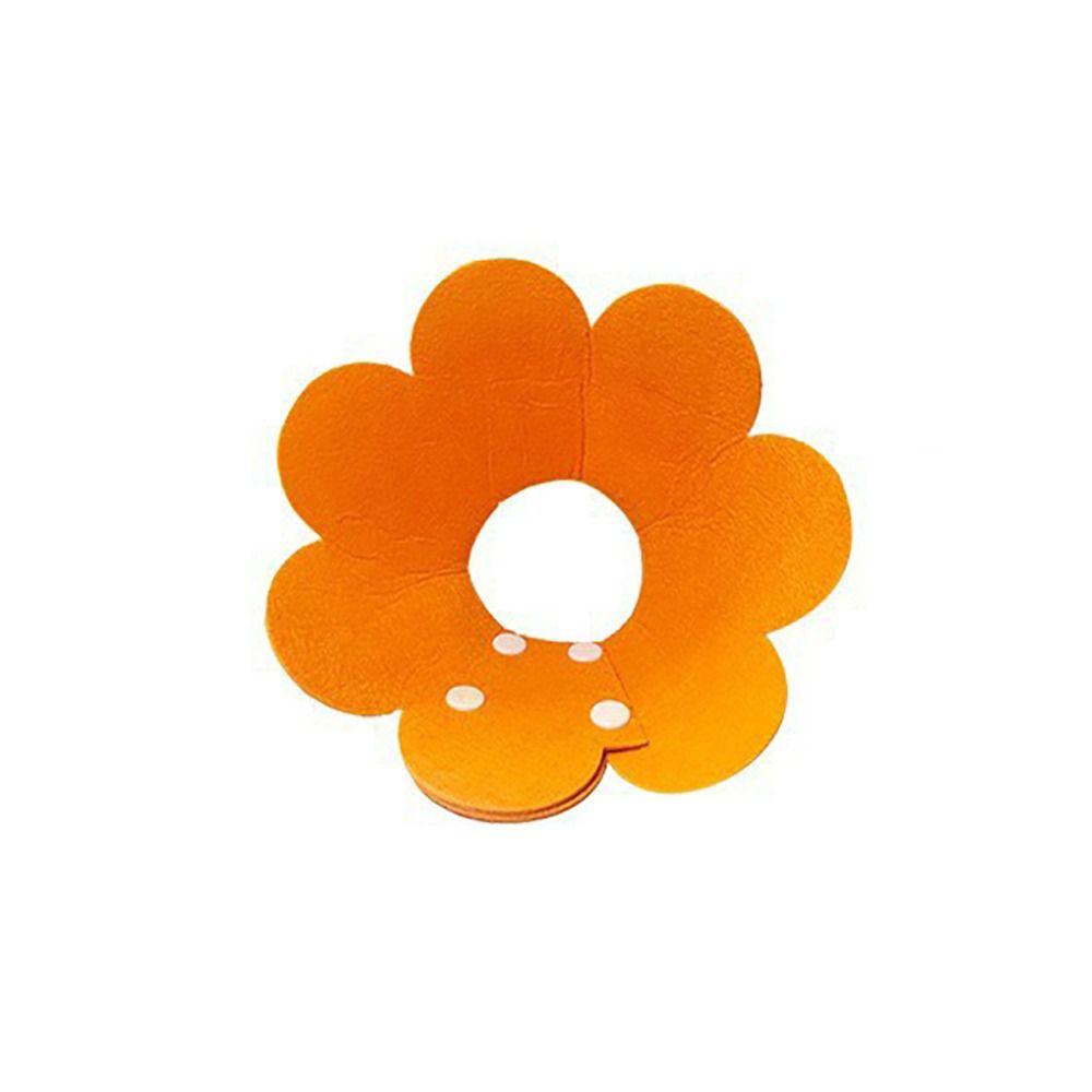 

Защитный ошейник для собак в форме цветка, регулируемые аксессуары для домашних животных, новый ошейник для кошек в елизаветинскую эпоху L оранжевый