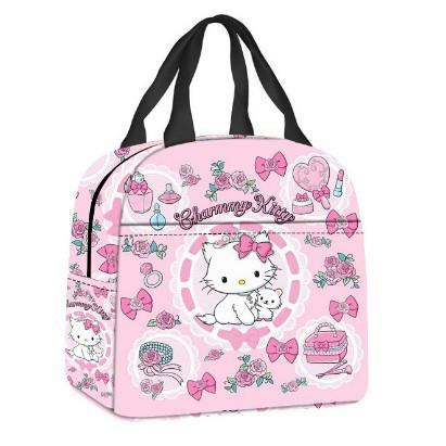 Hello Kitty Lunch Bag Large Capacity Rice Bag Bento Bag Tote Bag Waterproof Lunch Box Insulation Bag