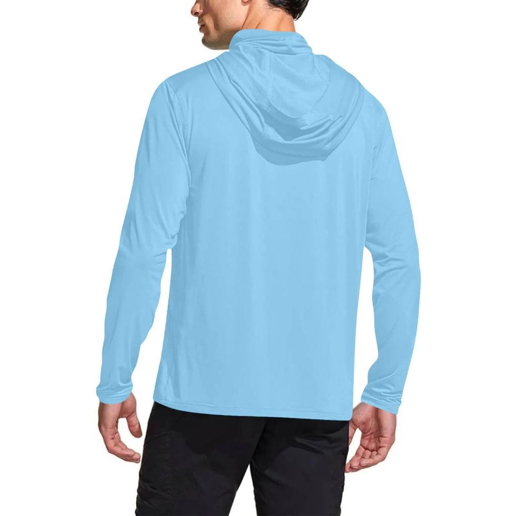 Heren Shirt Met Masker Lichtgewicht Lange Mouw Capuchon Wandelen Vissen Performance