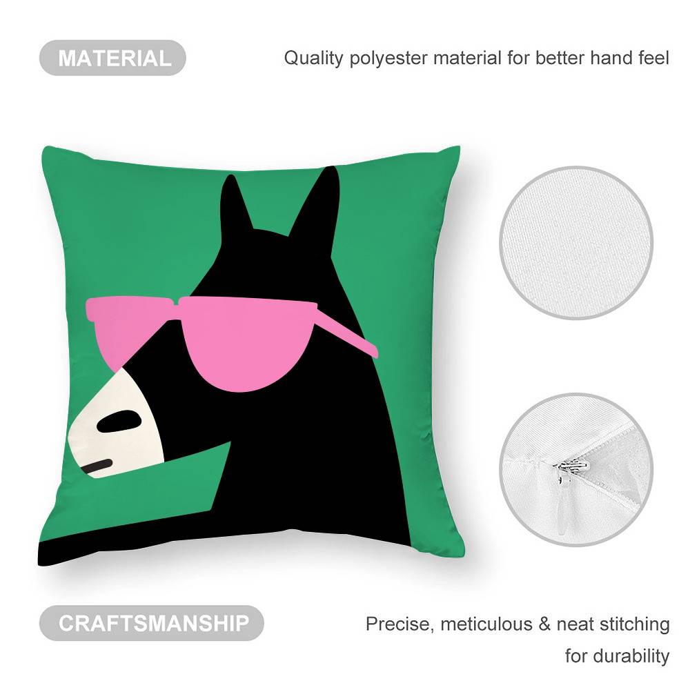 Cartoon Animal Cute Pillow Case Sofa Living Room Bedroom Double-sided Printing Square Cushion Nap Time Pillow Case