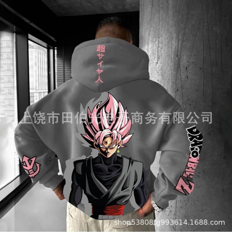 Dragon Ball Z Goku 3D Digital Print Hoodie Men Loose Fit Casual Sweatshirt