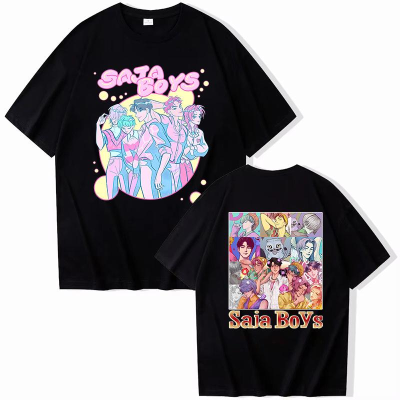 KPop Demon Hunters round neck short sleeved summer loose sports casual top EMA