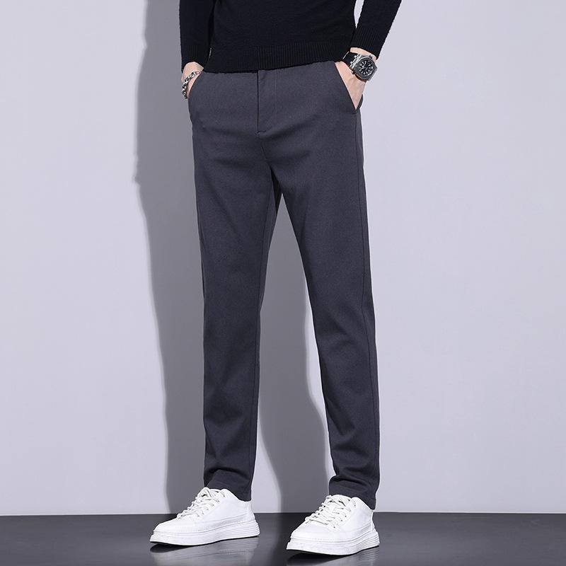 Spring and Autumn Casual Pants for Men New Straight Stretch Slim Fit Fashionable and Versatile Trousers for Men
