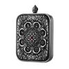 Authentic Sterling Silver & Brass Eight Auspicious Symbols Pendant Thangka Ga'u Box with Exquisite Relief from Nepal