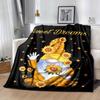 1pc Christmas Dwarf Printing Lightweight Flannel Blanket, Comfortable and Warm Blanket, for Camping Sofa Bed and Couch Office, Gift Blankets In All