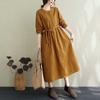 Floral Plus Size Dress Commuter Literary Loose Midi Dress